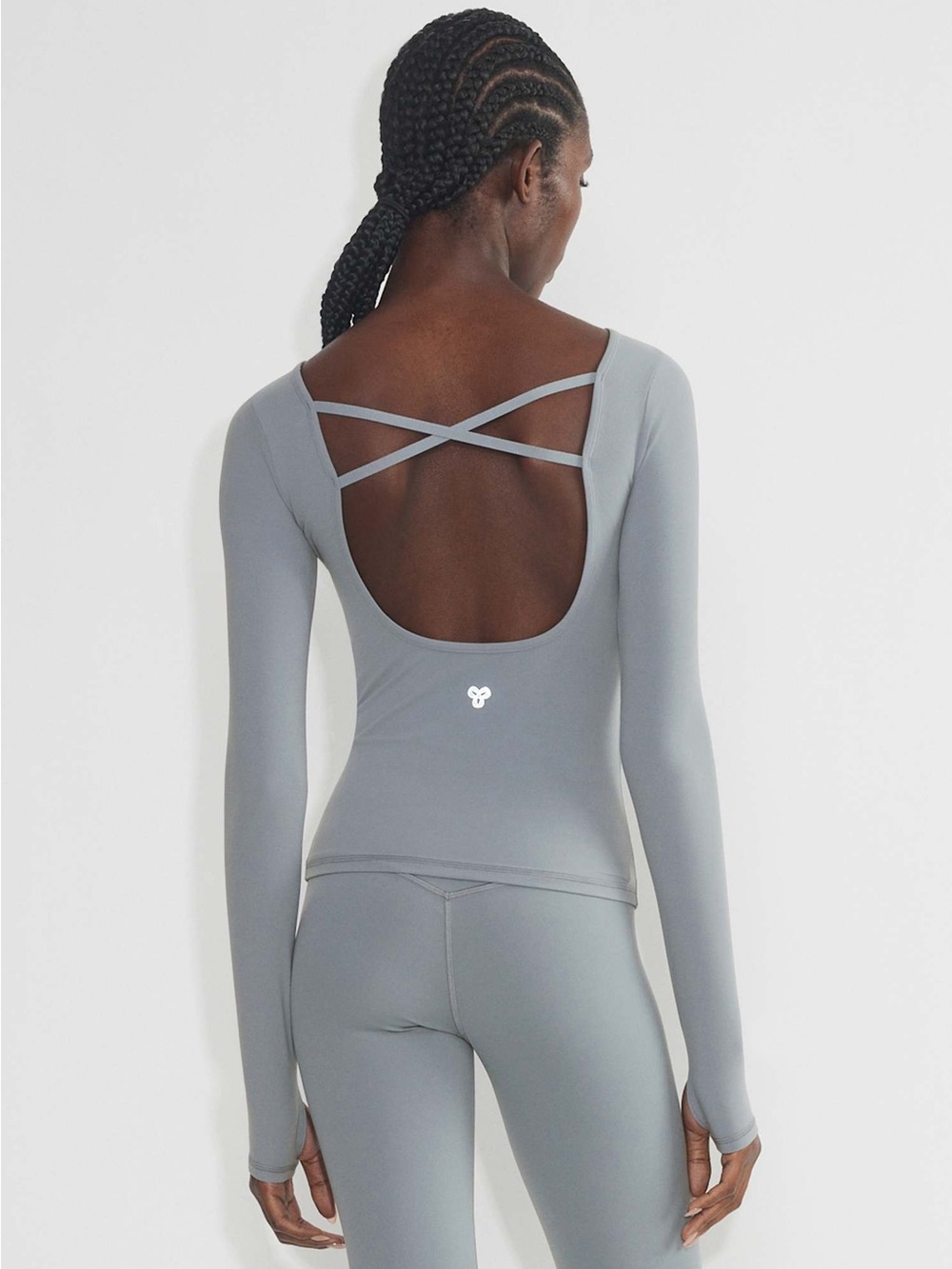 NWT ARITZIA -Back Long Sleeve Active Essential Boatneck  in Shady Blue M/M